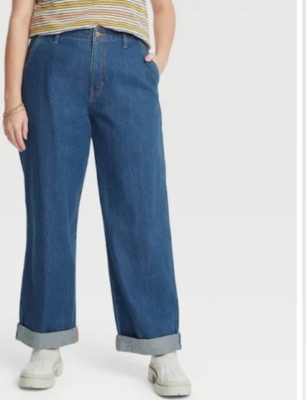 Universal Thread Relaxed Fit Non-Stretch 100% Cotton Straight Leg Jeans Size 28R - Picture 1 of 11